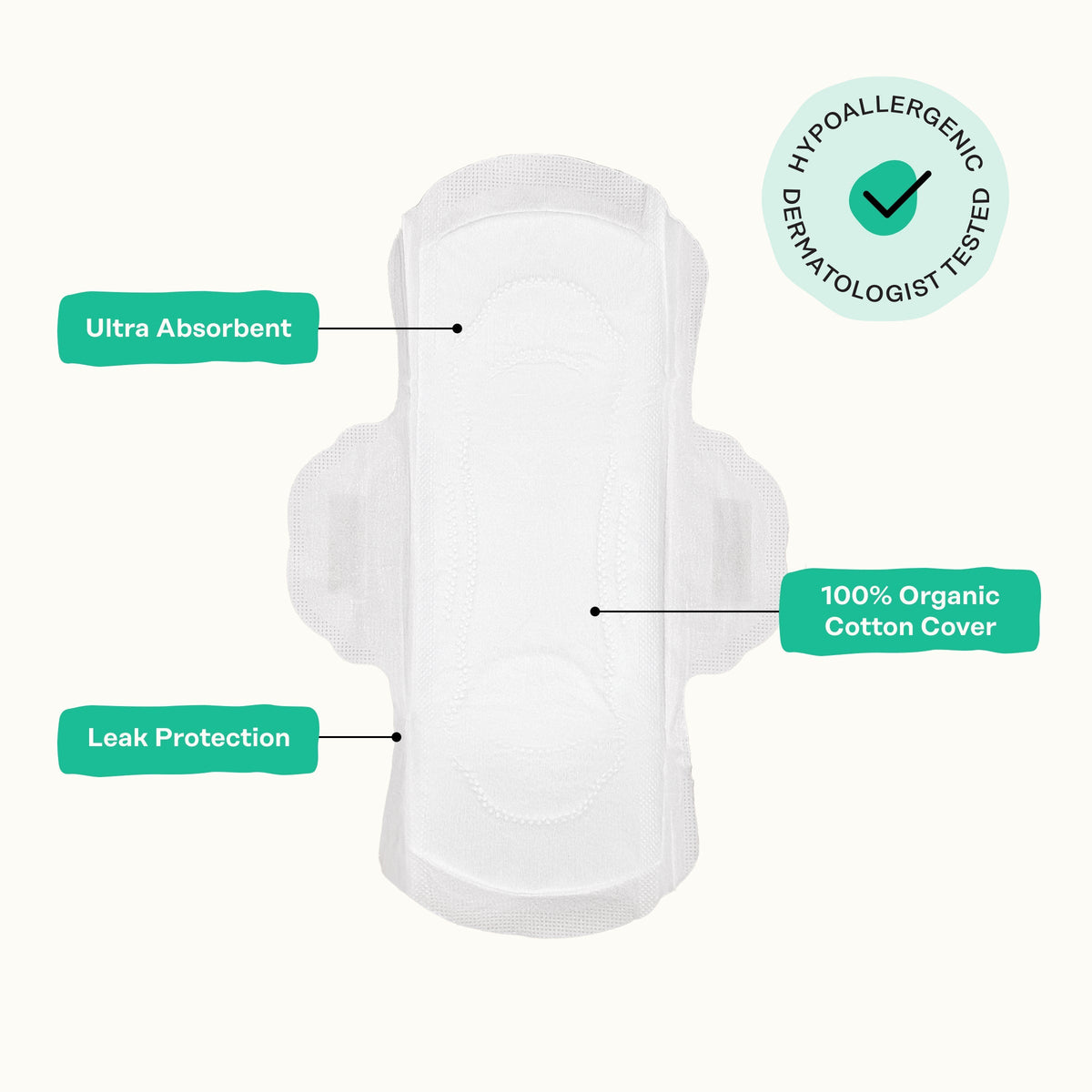 Incontinence Cooling Herbal Infusion 100% Organic Cotton Cover Liners